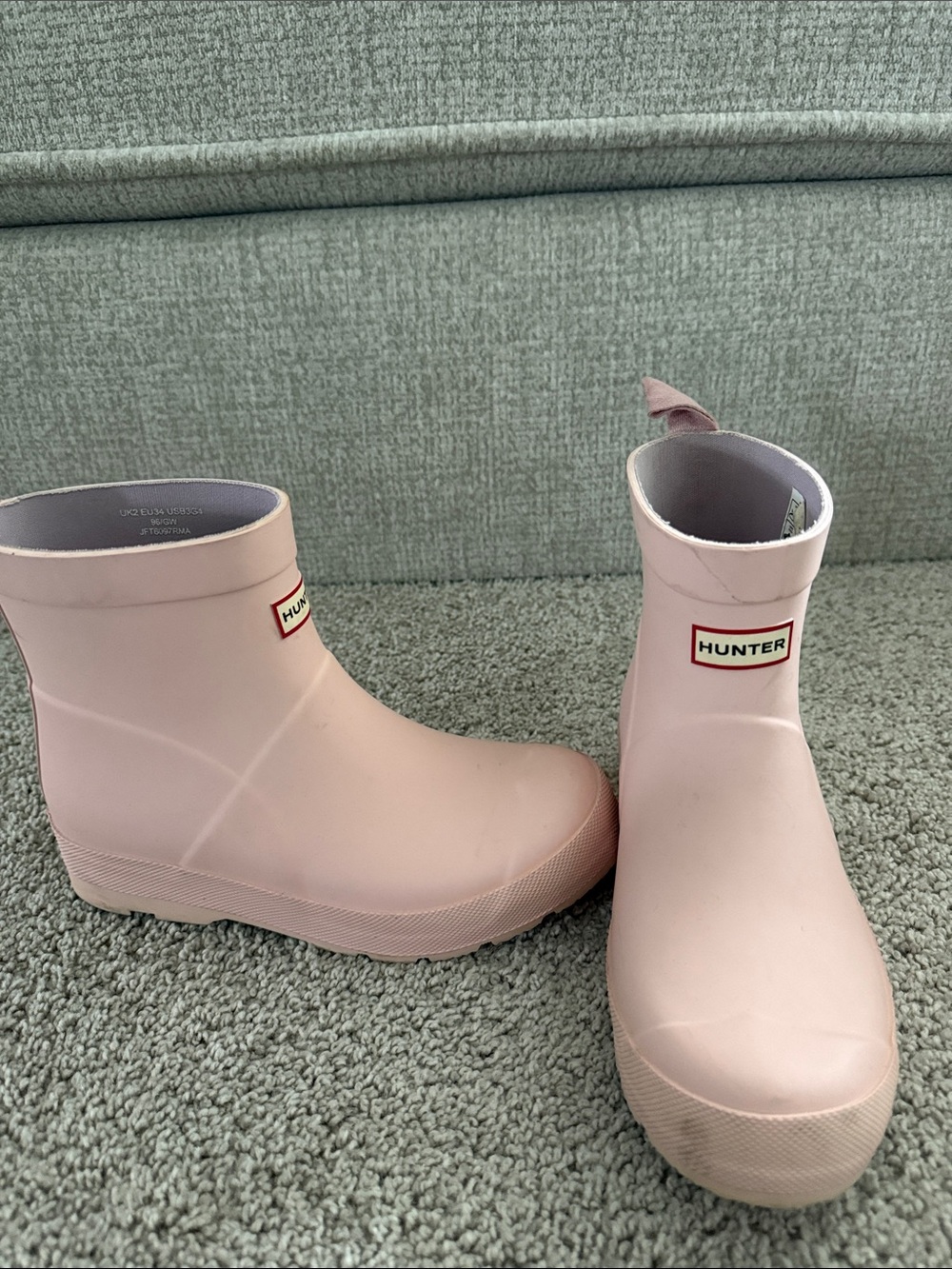 Hunter Kids Pale Pink Waterproof Short Rain Boots